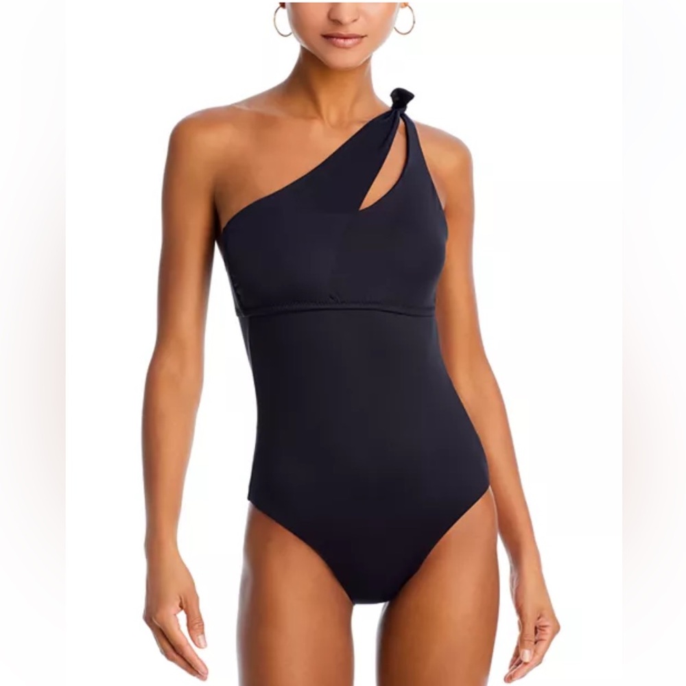 Becca Asymmetric Cutout One Piece Swimsuit M